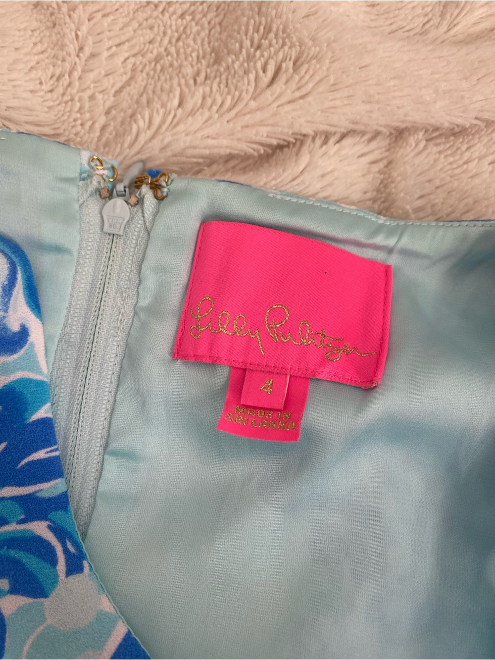 NWOT Lilly Pulitzer Donna romper dress Bennet Blue "Out of the Blue" Sz 4 - Picture 7 of 7